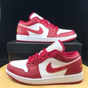 Brand New Nike Air Jordan Low Cardinal Red Light Curry White 553558-607 Sz 12